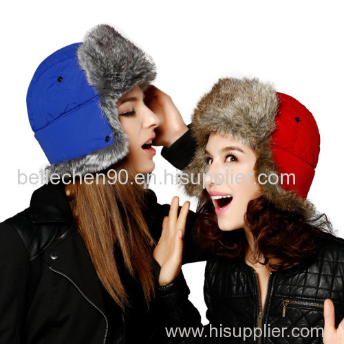 water repellent Winter fashion Trapper Hat with Ear Flaps