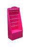 Rose Red Matte Lamination Cardboard Hook Display Five Rows for Retail
