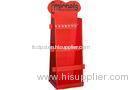 Red Plastic Hook Display Stands Three Rows For Towels Promotion