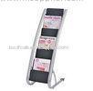 6 compartments floor stand literature newspaper and Magazine Display Rack Powder coating