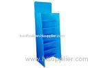 ENFD004 Blue layers Cardboard Floor Displays Racks for shampoo / paperboard wash cream