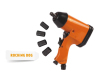 1/2&quot; Dr. Air Impact Wrench With 4 Sockets