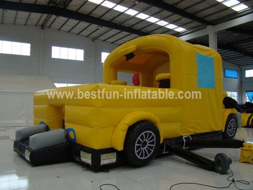 Bus inflatable bouncer slide combo for sale