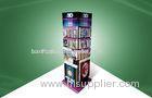 Four - face - show Cardboard Display Stand Floor Hook Display for 3D Poster Cards