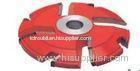 Red Double face T.C.T panel raising carbide shaper cutters with finished sandblast