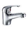 Zinc Alloy Flat Handle Polished Brass Basin Tap Faucets With Ceramic Valve