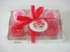 Romatic rose flower candle set for valentine's day