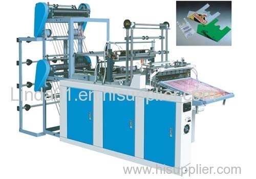 SHXJ-B600 1100 Computer Heat sealing Cold Cutting Bag making Machine(double deck four lines)