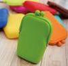 Silicone wrap+Stainless steel zip+silk print Fashion silicone coin pouch Silicone Coin Purse
