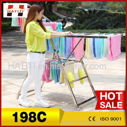2014 New artwork modern airfoil shape stainless steel wholesale drying clothes rack