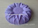 Big Sunflower Silicone Cake Mould / Recycled Purple Baking Pan For Bakeware