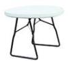 Round Foldable Plastic Blow Molded Table For Living Room / Outdoor