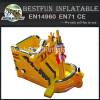 Adult inflatable pirate ship slide