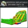 Colorful obstacle inflatable slide clown