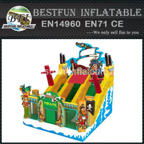 Commercial PVC tarpaulin Pirate inflatable slide