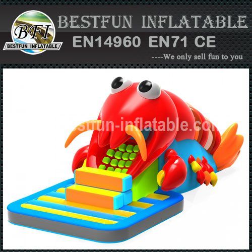 Crab inflatable bouncer with slide