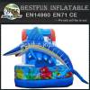 Exciting inflatable fish slide for adults