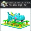 High quality amusement inflatable crocodile slide