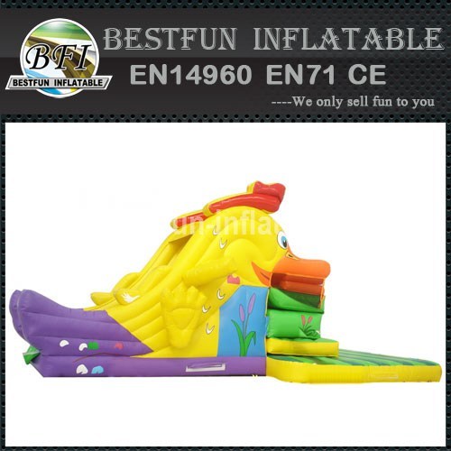 Inflatable amusement air fish slide