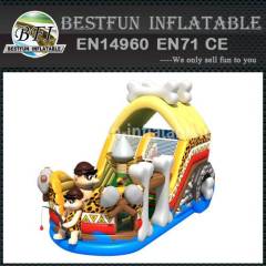 Inflatable customized primitive man slide