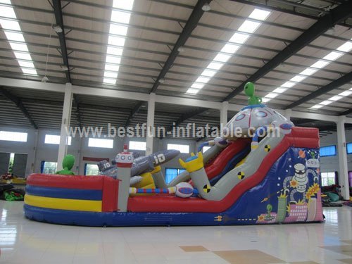 Cartoon PVC inflatable Mars aliens slide