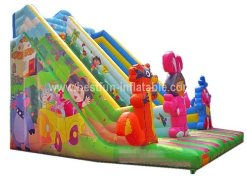 Giant outdoor inflatable slide