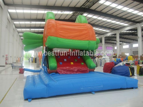 Huge inflatable ocean fish slide