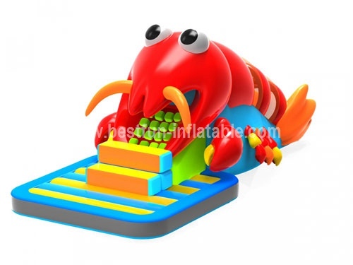 Crab inflatable bouncer with slide