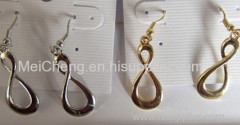 8 number alloy earrings