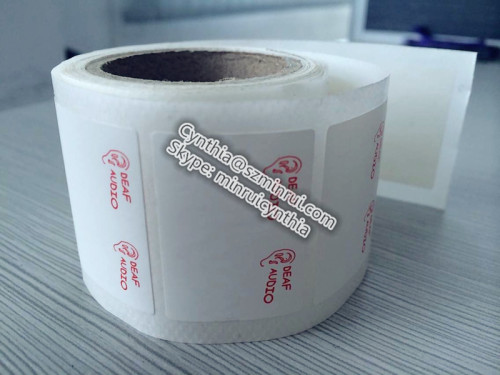 Custom Tamper Evident Self Adhesive Eggshell Ultra Destructible Vinyl Stickers