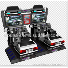 coin operated arcade game initial machine driving simulator