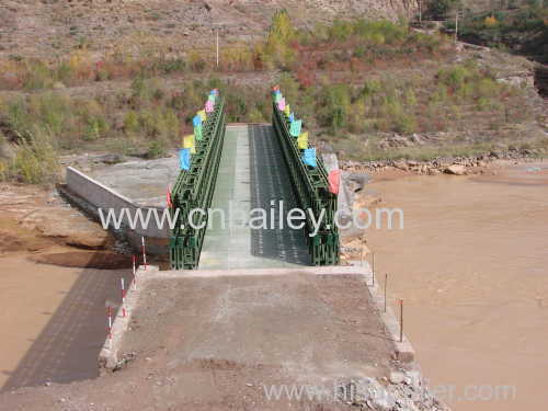 bailey steel bridge-used to cross the pipe