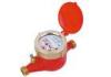 Wet Dial Brass Multi Jet Water Meter / Hot Water Meter For Resident