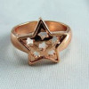 rose gold plating star ring