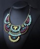 layered color stone necklace