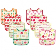 Luvable Friends 4-Pack Water Resistant Bib With Pocket