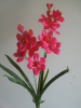 satin two branch orchid artificial decorative flower