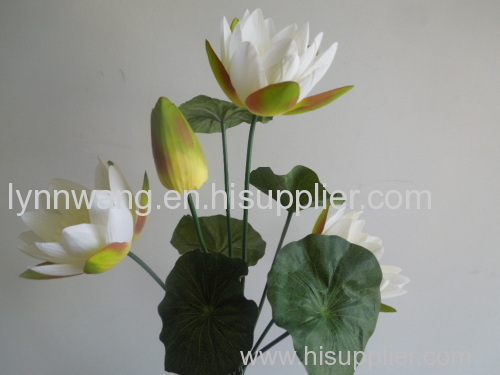 small lotus bouquet flower making home 9 heads satin lotus