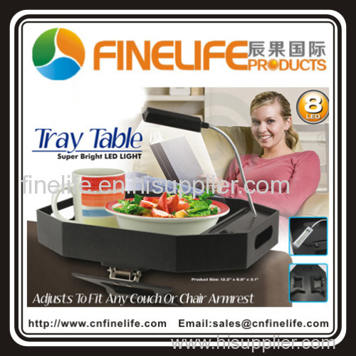 Adjustable Tray Table with 8 Super Bright LED Lights