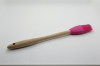 Wooden handle silicone basting BBQ brush