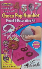 Silicone Chocolate pop number mold decorating kit