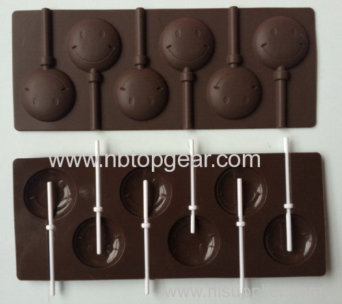 Smile face lollipop maker silicone molds