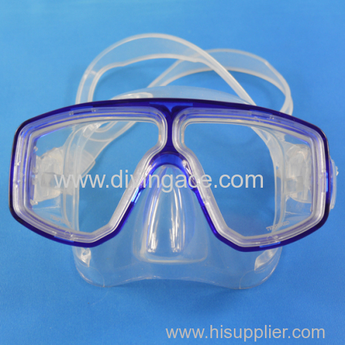 Silicone adult scuba diving mask
