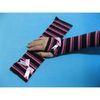 OEM Winter / Autumn Combed Cotton Girls Long Fingerless Gloves Striped Knitted Arm Warmer