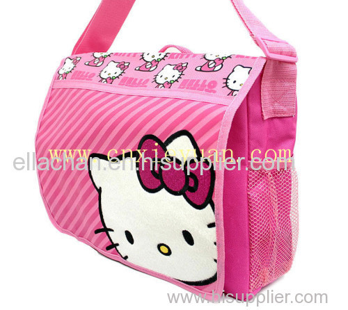 hello kitty messenger bag school bag Pink Stripe