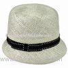 Fashionable White Sinamay Hat with Black GG Band hats fascinators hatinators