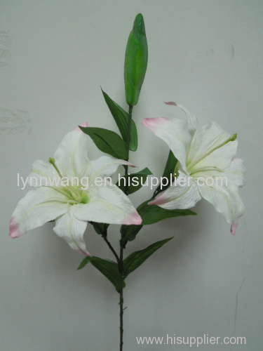 white artificial lily flower