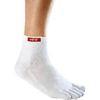 Fashion white color breathability 100 cotton mens Five finger toe short socks
