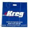 Blue Die-cut Patch Handle Bags HDPE LDPE Plastic Retail Bags Degradable