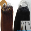 100% human hair korea pre bonded hair extension with cotton thread